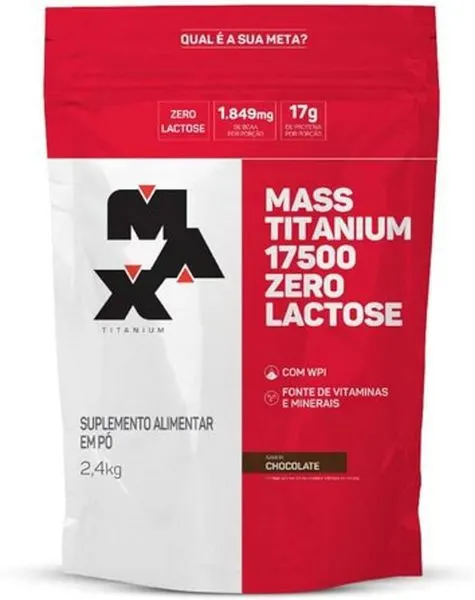 Mass titanium 17500 zero lactose refil 2,4kg chocolate max titanium