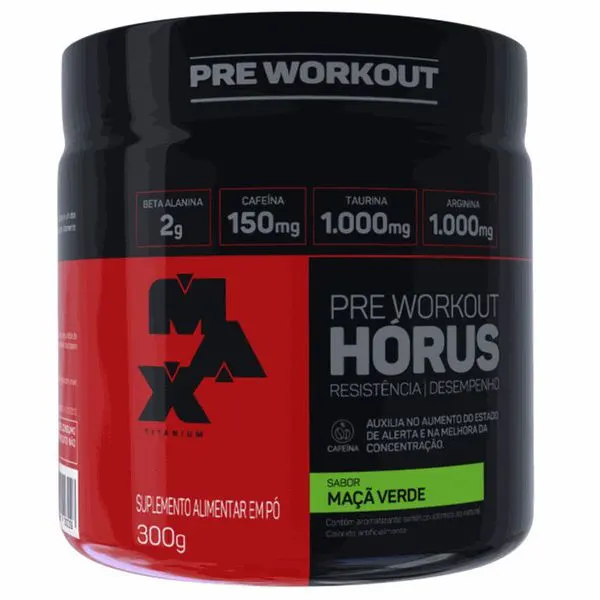Horus pote  300g sabor maçã verde max titanium