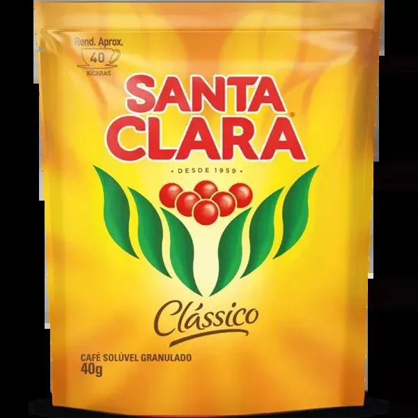 Café solúvel santa clara granulado descafeinado refil 40g