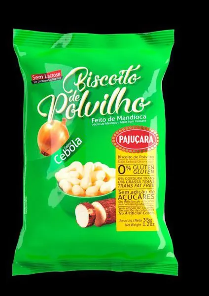 Biscoito polvilho pajuçara cebola  s/g zero lactose 35g