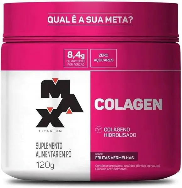 Colagen pote 120g frutas vermelhas max titanium