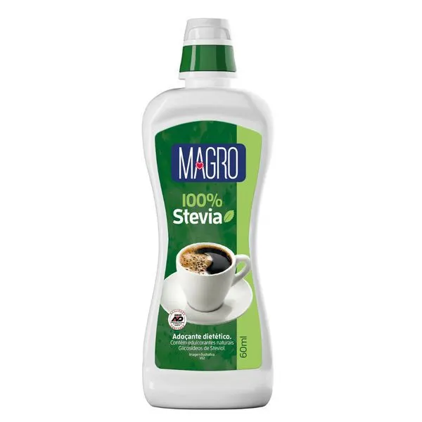Adoçante dietético magro 100% stevia 60ml lowçucar