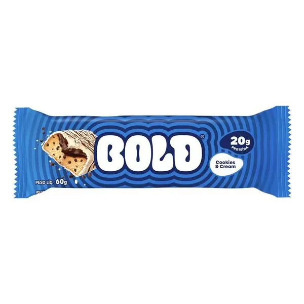 Barra de proteína bold cookies e cream 40g
