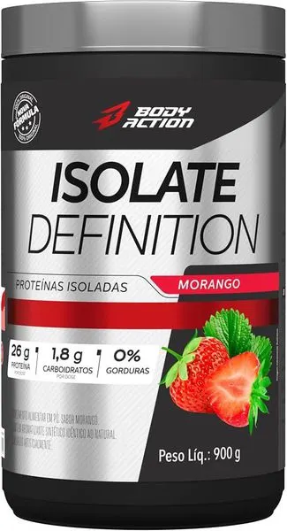 Whey protein isolate definition 900g morango body action