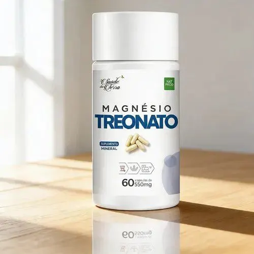 Magnésio treonato saúde da terra 60 caps