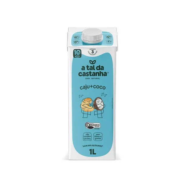 Bebida vegetal a tal castanha caju+coco 1l zero