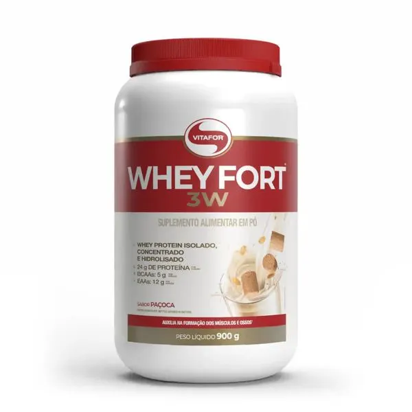 Whey fort 3w vitafor 900g pacoca