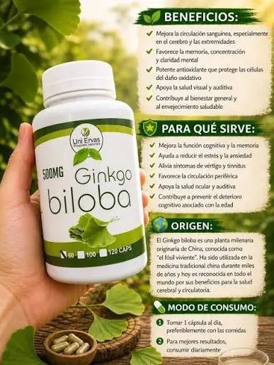 Ginkgo biloba 60 caps uniervas