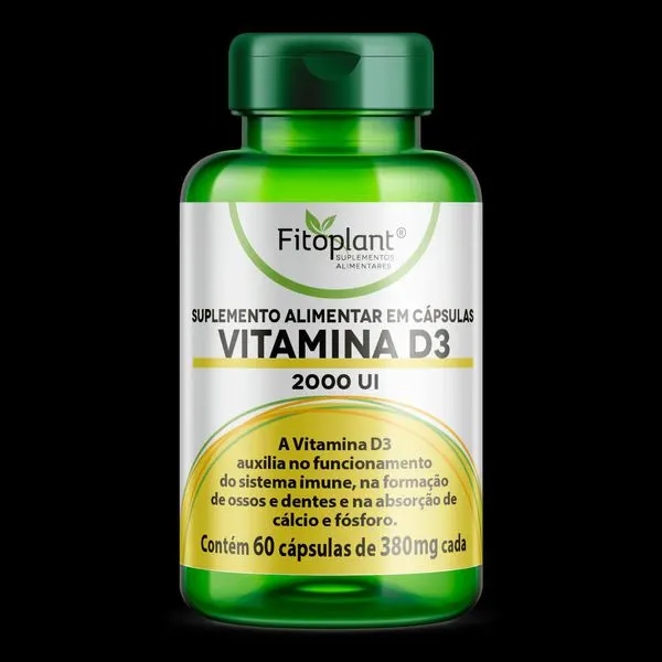 Vitamina d3 2000ui 380mg 60 caps fitoplant