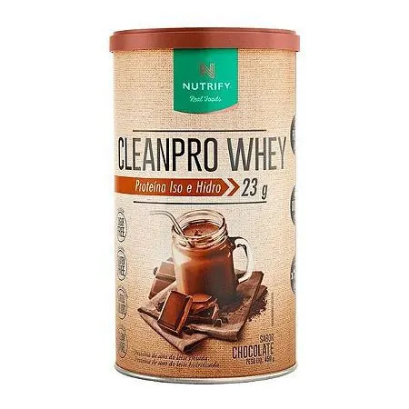 Cleanpro whey protein chocolate 450g nutrify