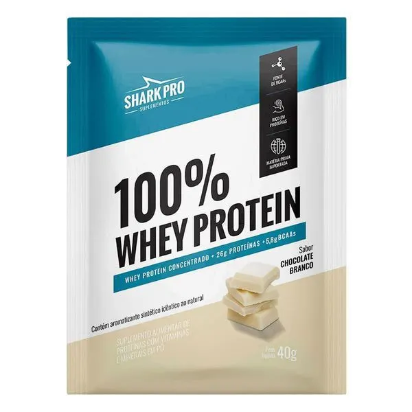 Sache 100% whey baunilha 40gr shark pro