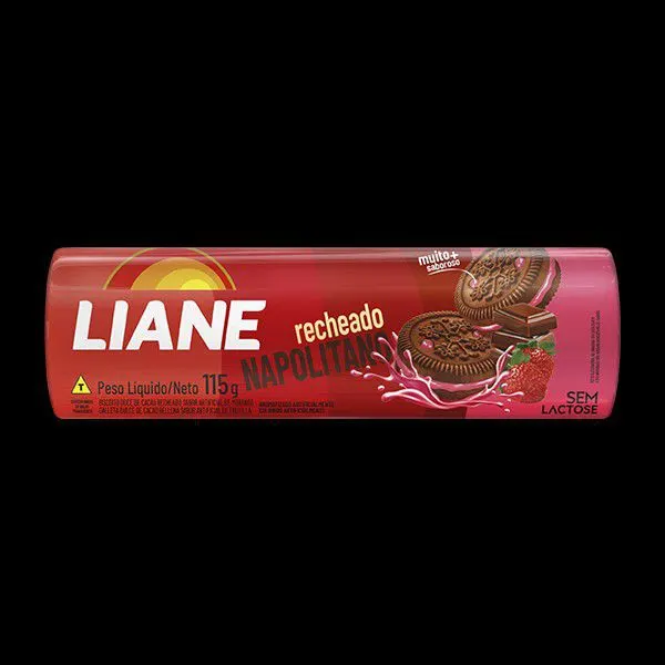 Biscoito recheado napolitano liane 115g