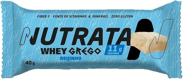 Barra de proteína whey  grego beijinho nutrata 40g