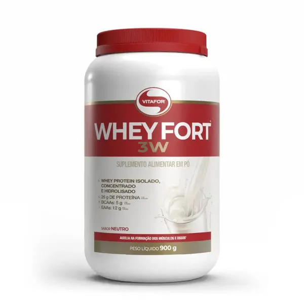 Whey fort 3w pote 900g neutro