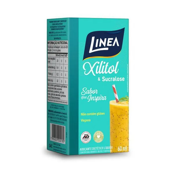 Adoçante xilitol sucralose 60ml linea