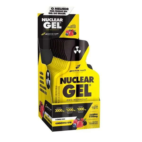 Nuclear rush gel sache 25g frutas vermelhas