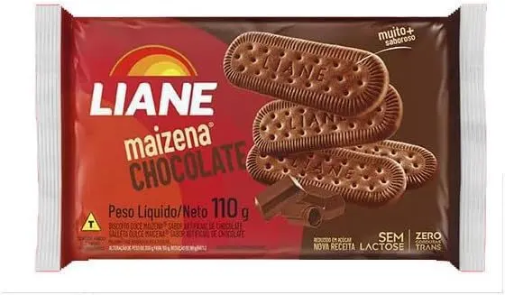 Biscoito maizena s/lactose 330g chocolate liane