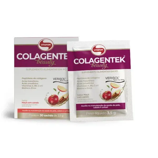 Colagentek beauty maçã com canela sachê