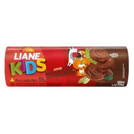 Biscoito recheado kids brigadeiro liane 115g