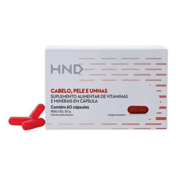 Hnd suplemento alimentar em cápsula cabelo, pele e unha
