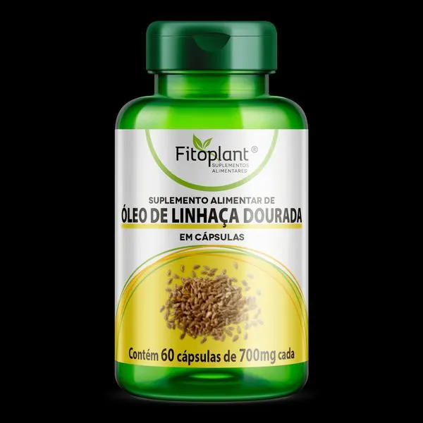 Óleo de linhaça dourada 700mg 60caps fitoplant