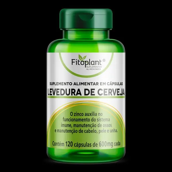 Levedura de cerveja 600mg 120 caps fitoplant