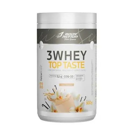 Whey protein 3 whey top taste baunilha 900g bodyaction