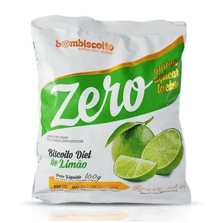Biscoito diet limao zero gluten e lactose 100g - bombiscoito
