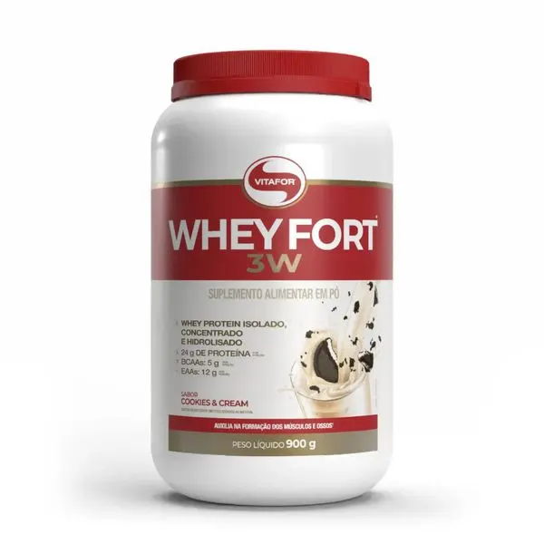 Whey fort 3w 900g vitafor cookies cream