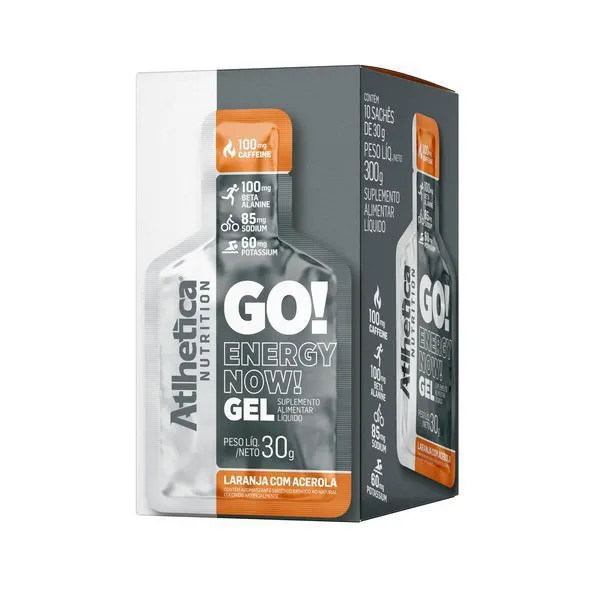 Go! energy now gel carbogel 30g laranja com acerola