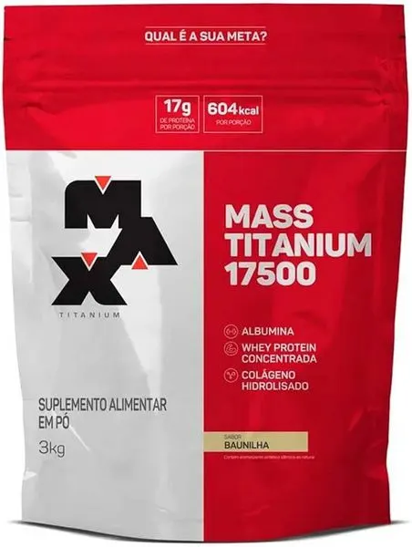 Mass titanium refil 3kg baunilha v02 max titanium