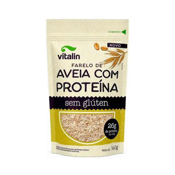 Aveia farelo 26g proteina s/g 160g vitalin