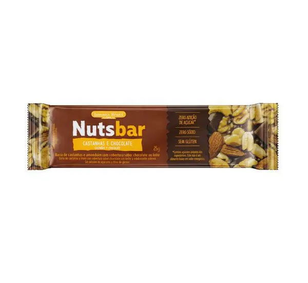 Barra nuts e chocolate supino 25g