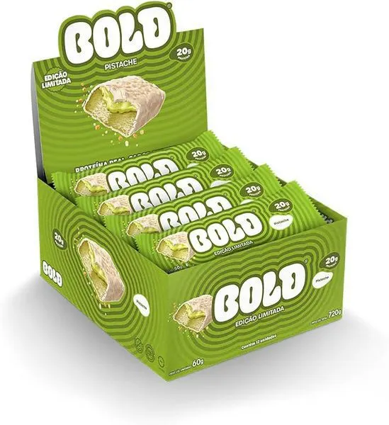 Barra de proteína 18g pistache 60g bold