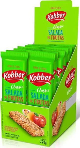 Barra de cereais salada de frutas classic kobber 20gr