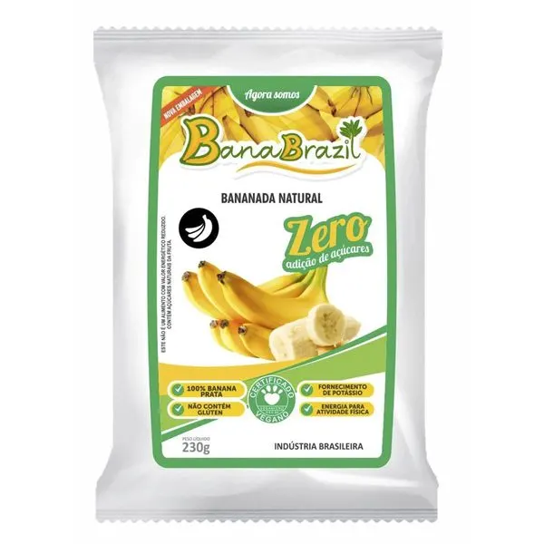 Bananada natural - tradicional s/ açúcar- banabrazil