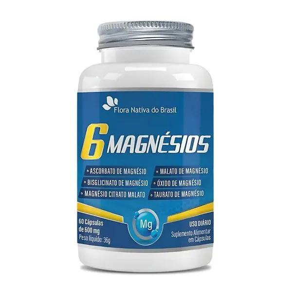 6 magnesios 600mg  60 caps - fnb