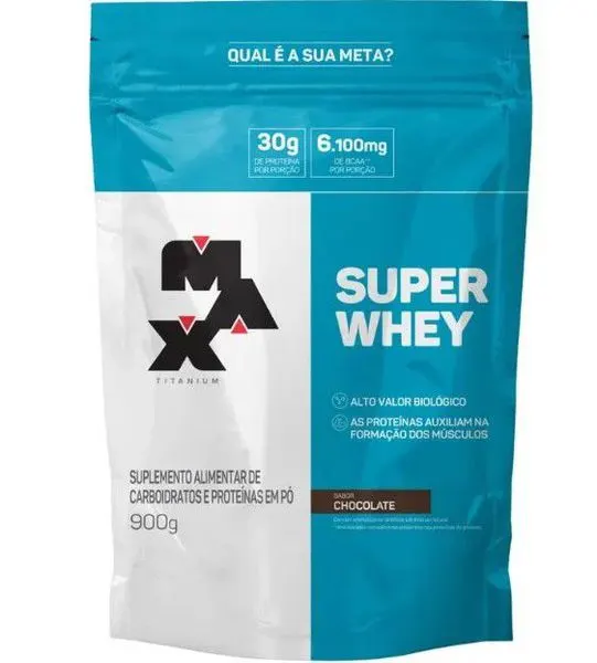 Super whey refil 900g chocolate v02 max titanium