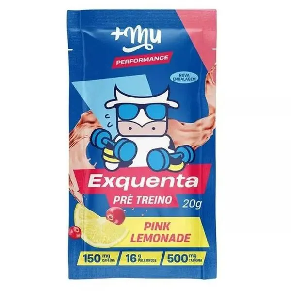 Exquenta sachê pré-treino pink lemonade 20g