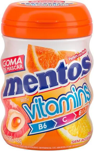 Mentos goma mascar vitam b6 c b12 24uni