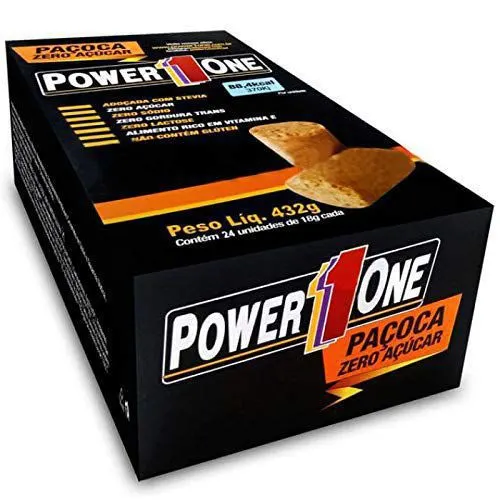 Paçoca rolha zero açucar  power1one 18g