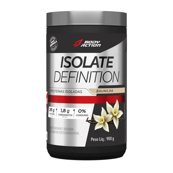 Whey protein isolate definition 900g baunilha body action