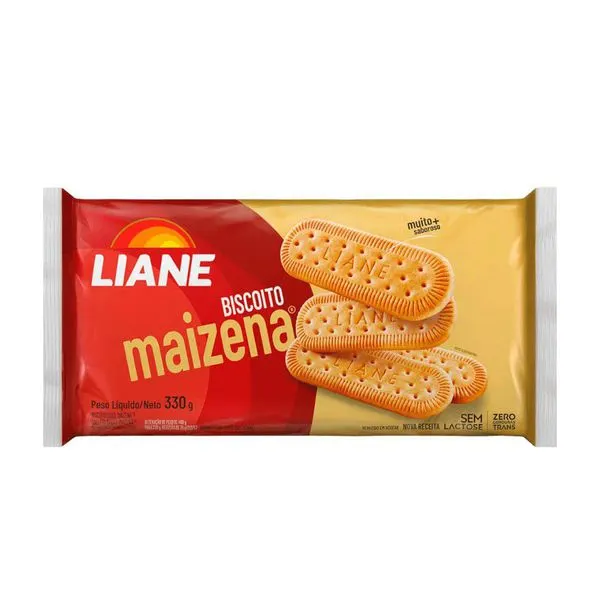Biscoito maizena s/lactose 330g integral liane
