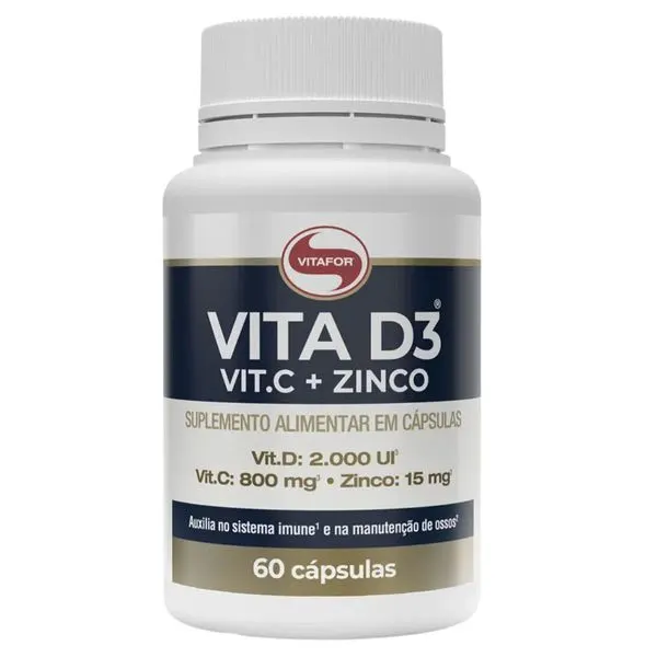 Vita d3 + c + zinco 60 capsulas 1000mg