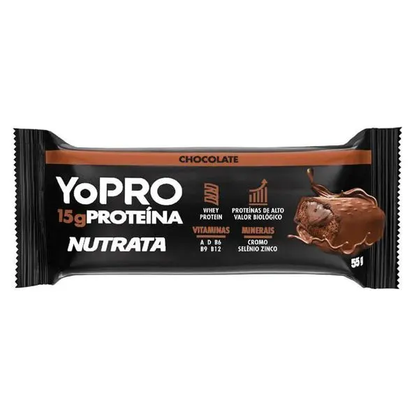 Barra de proteína yopro bar chocolate 55g