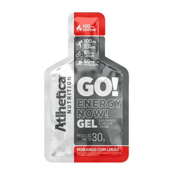 Go! energy now gel carbogel 30g morango com limão