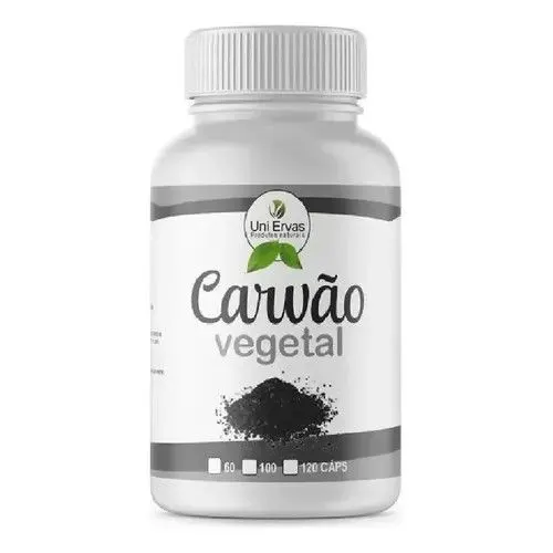 Carvão vegetal 60 caps uni ervas