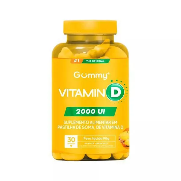 Gummy vitamina d 2000ui abacaxi 30 gomas