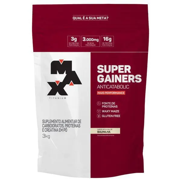 Super gainers  baunilha  3kg max titanium