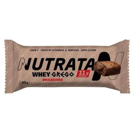 Barra de proteína whey grego 40g brigadeiro
